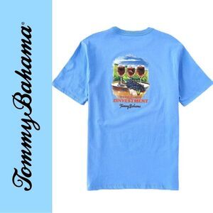 Tommy Bahama Men’s Return‎ on Zinvestment Blue Short Sleeve Tee Shirt - Size M